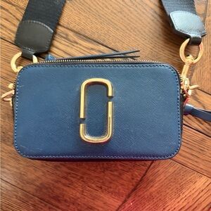 Marc Jacobs Navy Crossbody with Gold Accents